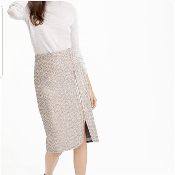 JCrew tweed zip front pencil skirt - Picture 3 of 8